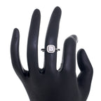 Radiant Solitaire Silver Ring