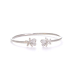 Flower Kada Silver Bracelet