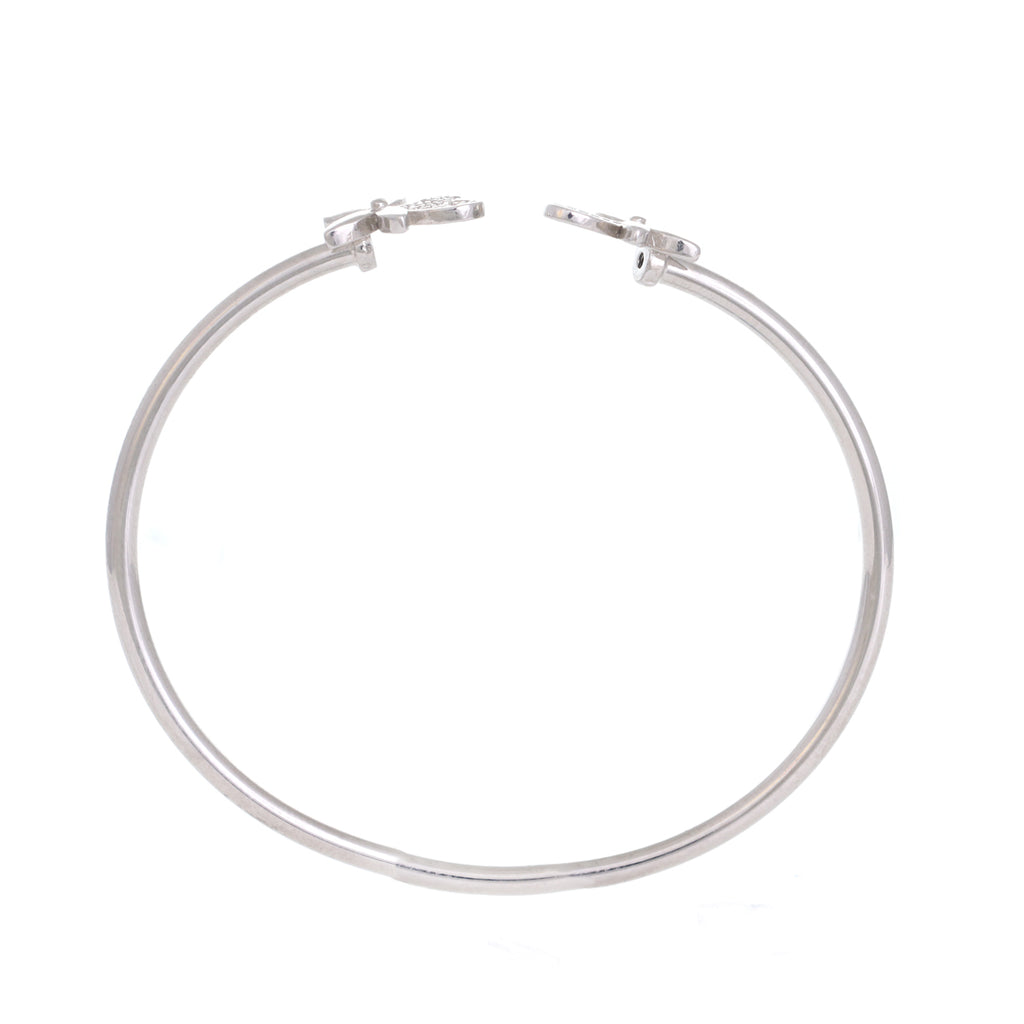Flower Kada Silver Bracelet