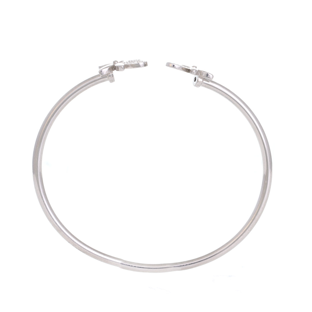 Flower Kada Silver Bracelet