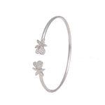 Load image into Gallery viewer, Flower Kada Silver Bracelet
