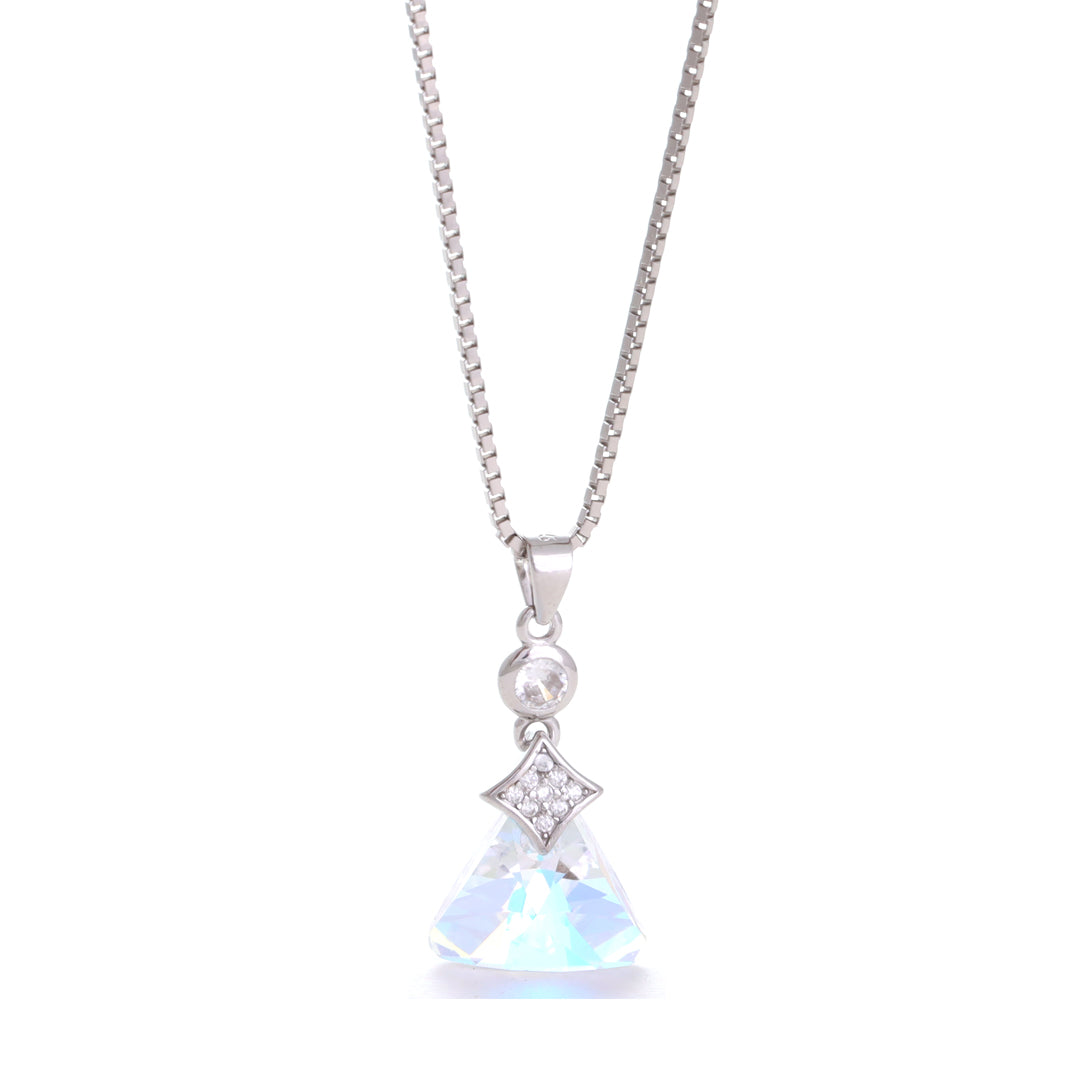 Yellow Crystal Silver Pendant