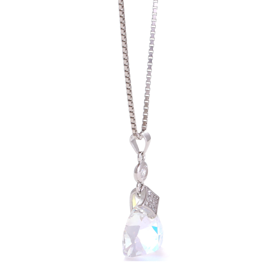 Yellow Crystal Silver Pendant