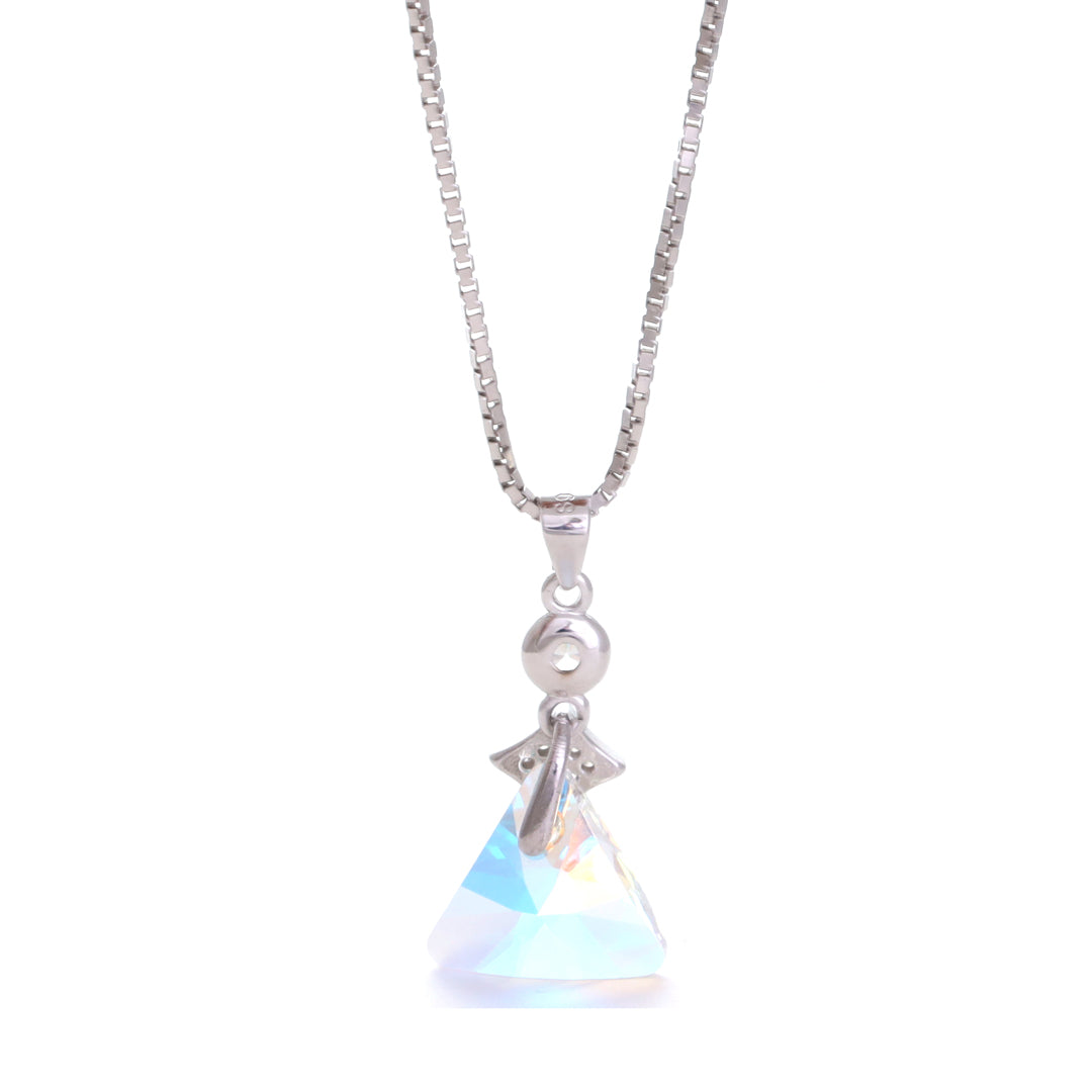 Yellow Crystal Silver Pendant