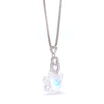 Load image into Gallery viewer, Heart Yellow Crystal Silver Pendant
