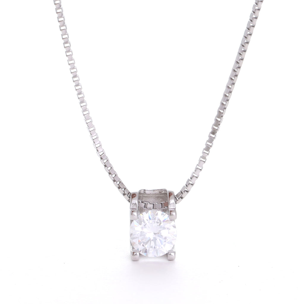 Solitaire Charm Chain Pendant