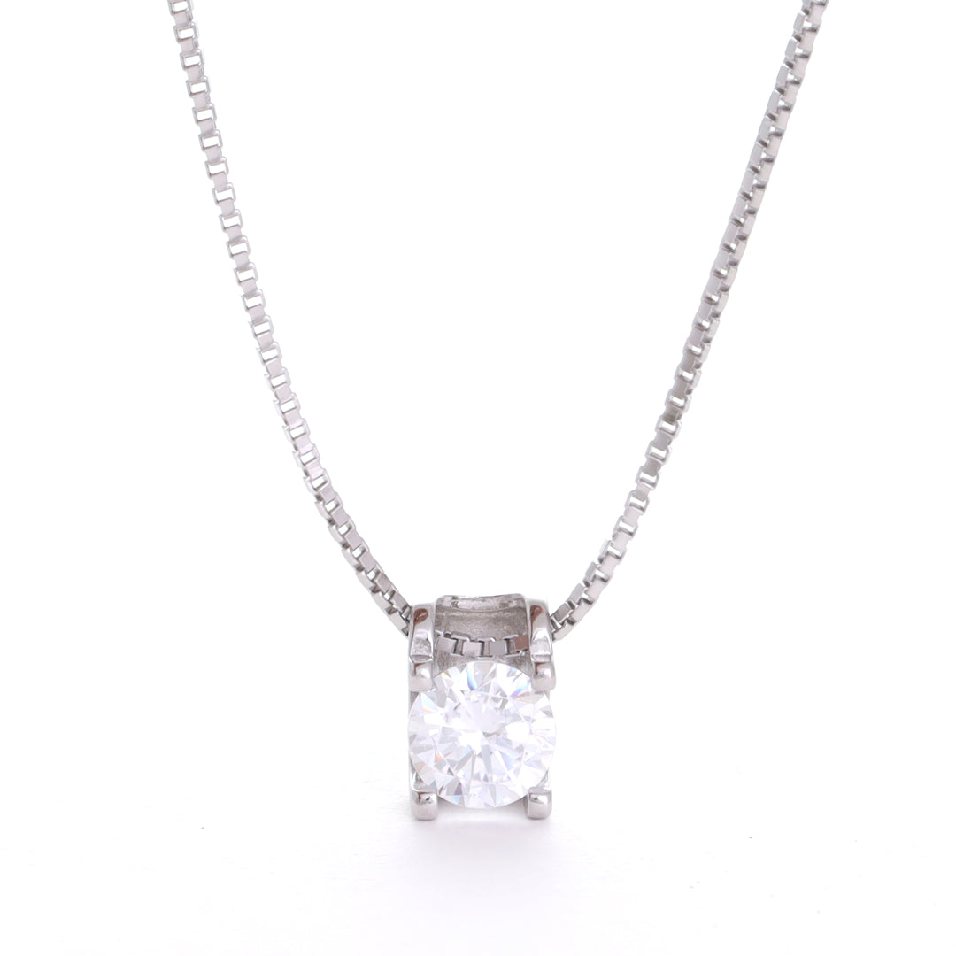 Solitaire Charm Chain Pendant