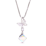 Load image into Gallery viewer, Butterfly Crystal Silver Pendant
