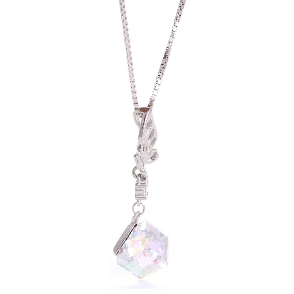 Butterfly Crystal Silver Pendant