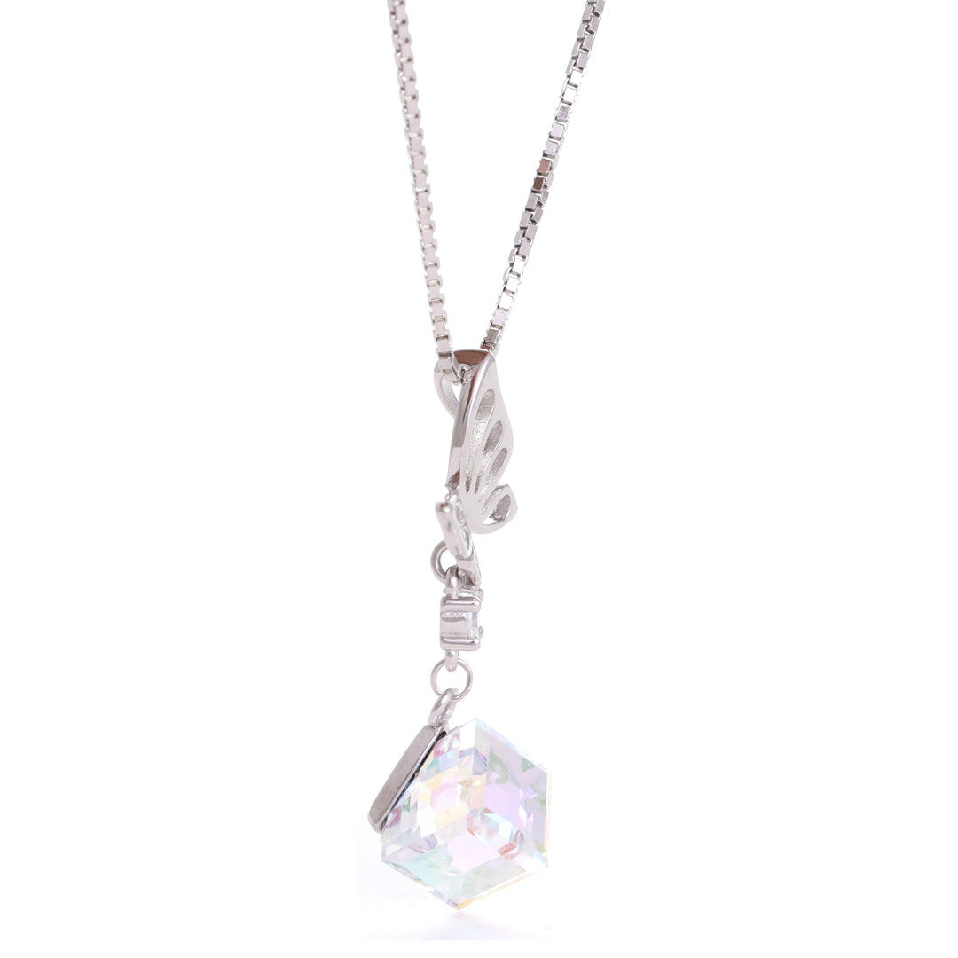 Butterfly Crystal Silver Pendant