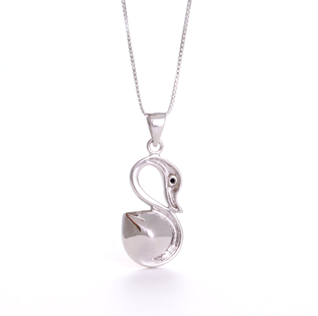 Blue Swan Silver Pendant