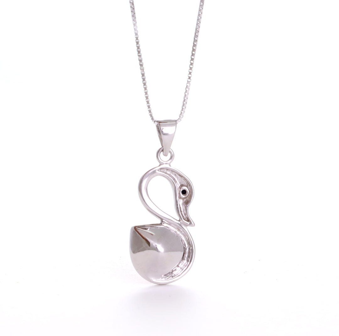 Blue Swan Silver Pendant