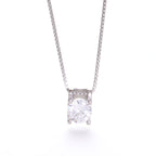 Solitaire Charm Chain Pendant