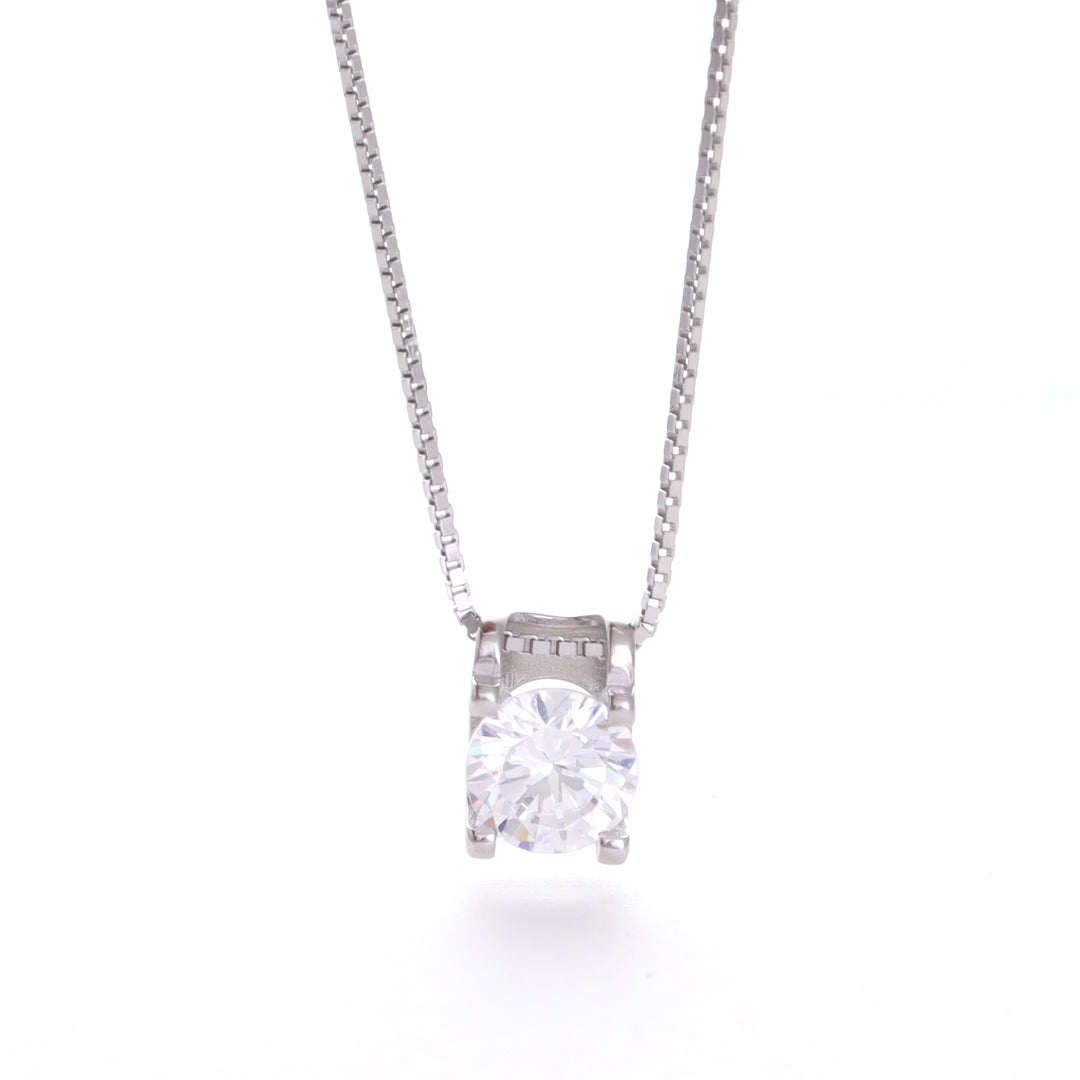 Solitaire Charm Chain Pendant