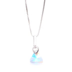 Cubic Crystal Silver Pendant