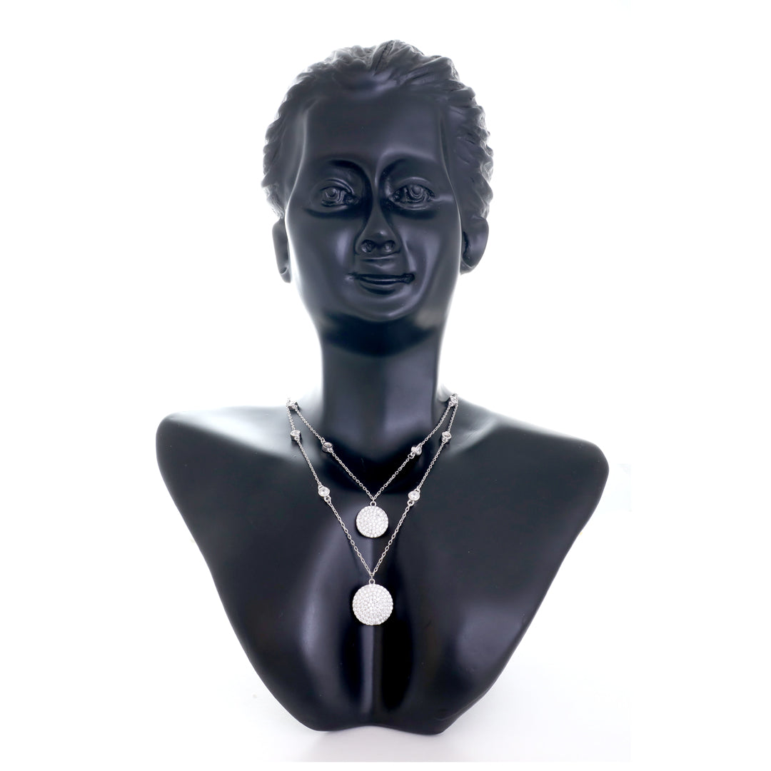 Double Layered Disco Silver Set