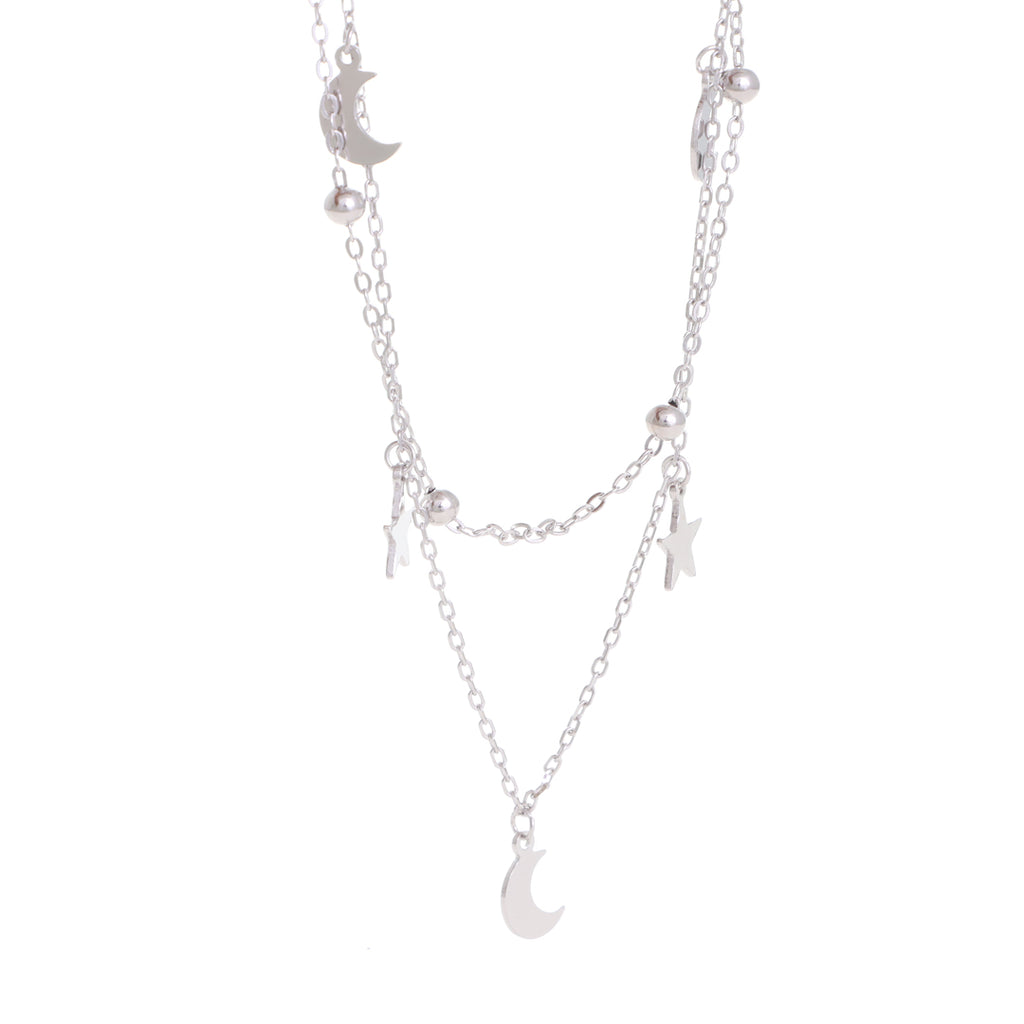 Twin Layer Silver Neckless