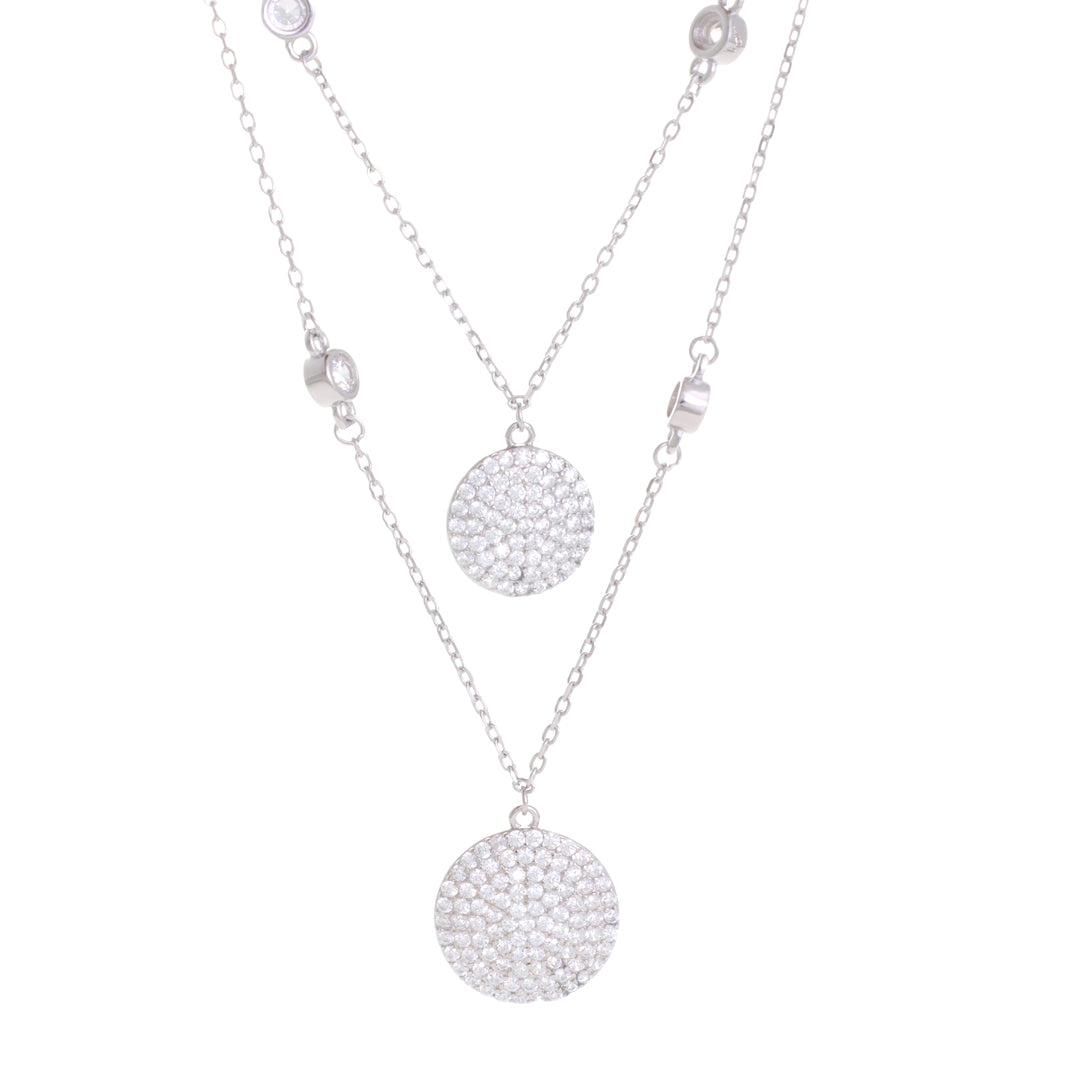 Double Layered Disco Silver Set