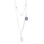 Evil Eyes Twin Leyer Neckless