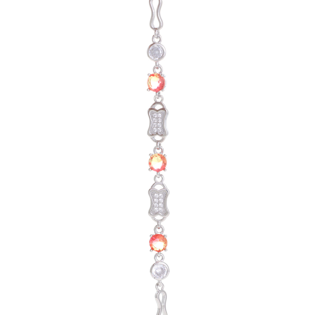Strings of Colored Silver Bracelet
