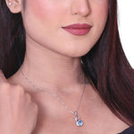 Load image into Gallery viewer, Blue Swan Silver Pendant
