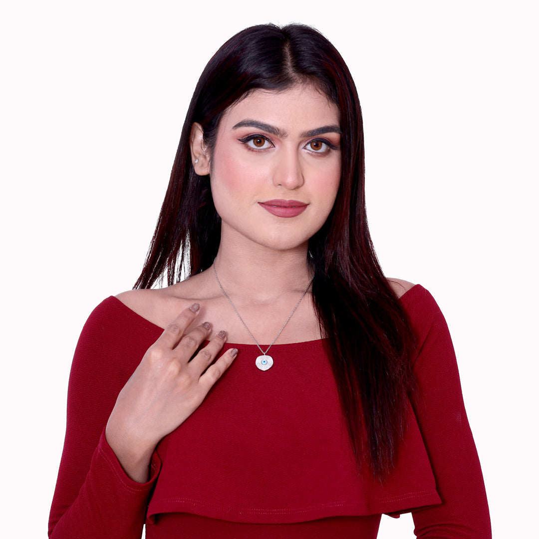 Classic Evil Eye Silver Pendant