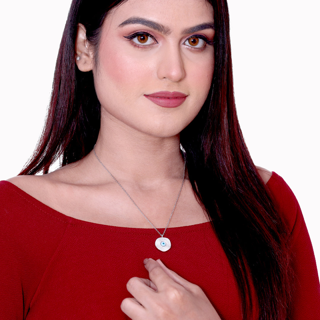 Classic Evil Eye Silver Pendant