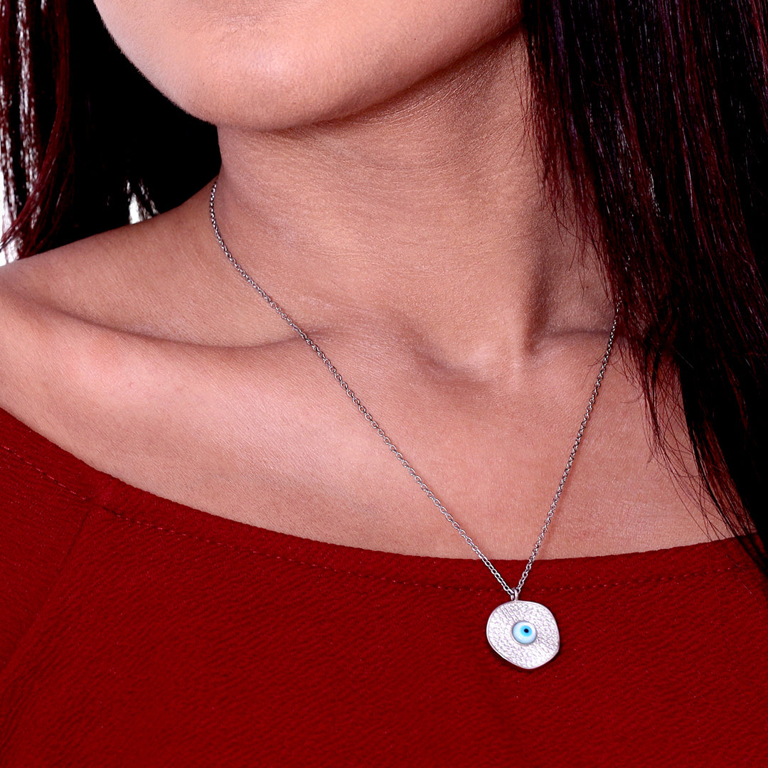 Classic Evil Eye Silver Pendant