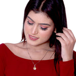 Load image into Gallery viewer, Heart Yellow Crystal Silver Pendant
