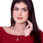 Load image into Gallery viewer, Heart Yellow Crystal Silver Pendant
