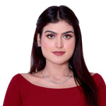 Load image into Gallery viewer, Classic Solitaire Silver Neckless Set

