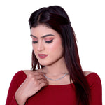 Load image into Gallery viewer, Classic Solitaire Silver Neckless Set
