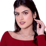 Load image into Gallery viewer, Classic Solitaire Silver Neckless Set
