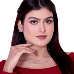 Load image into Gallery viewer, Classic Solitaire Silver Neckless Set
