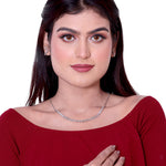 Load image into Gallery viewer, Classic Solitaire Silver Neckless Set
