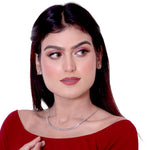 Load image into Gallery viewer, Classic Solitaire Silver Neckless Set
