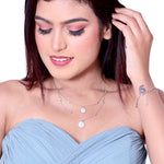 Load image into Gallery viewer, Double Layered Disco Silver Set
