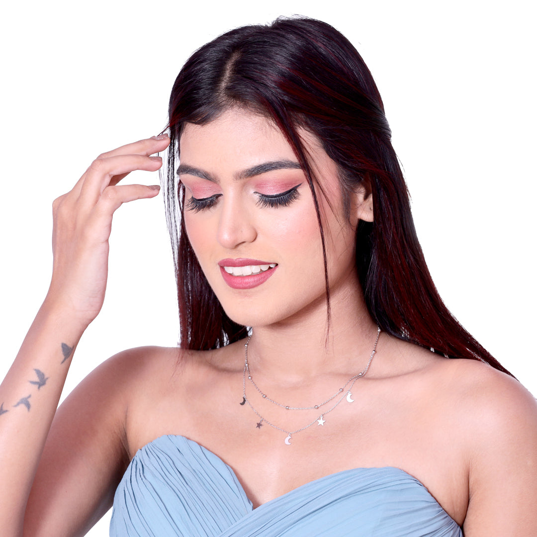 Twin Layer Silver Neckless