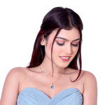Load image into Gallery viewer, Blue Cristal Silver Pendant
