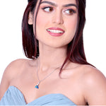 Load image into Gallery viewer, Blue Cristal Silver Pendant
