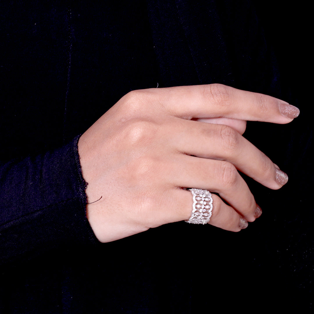 Fusions Silver Ring Band