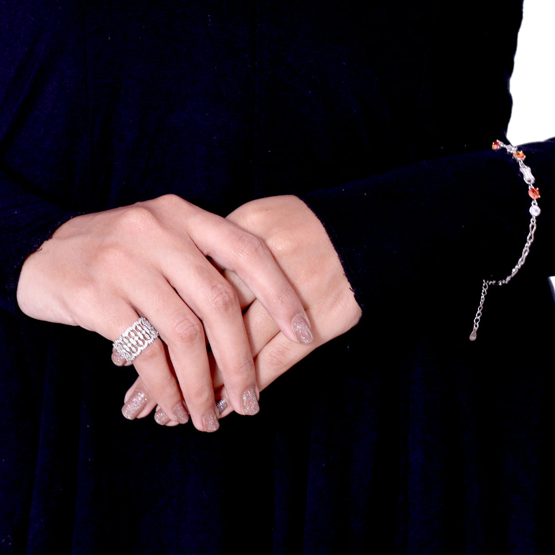 Fusions Silver Ring Band
