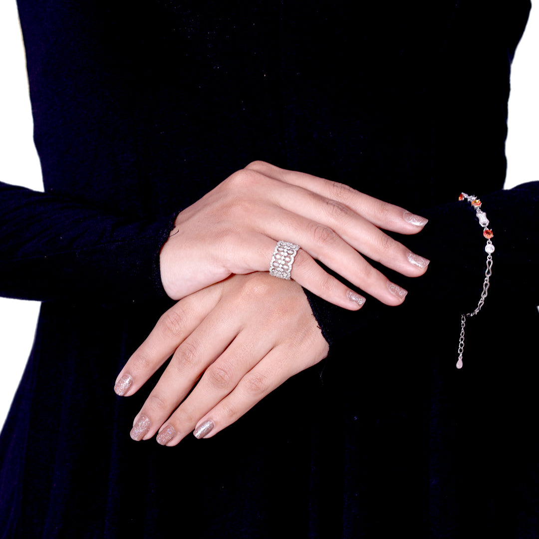 Fusions Silver Ring Band