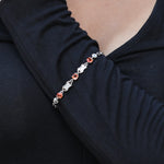 Load image into Gallery viewer, Strings of Colored Silver Bracelet

