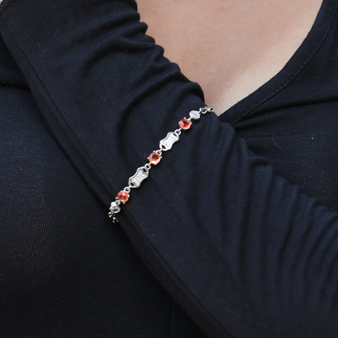 Strings of Colored Silver Bracelet