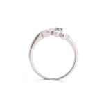Load image into Gallery viewer, Blue Floral Silver Ring
