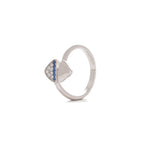 Oceanic Blue Silver Ring