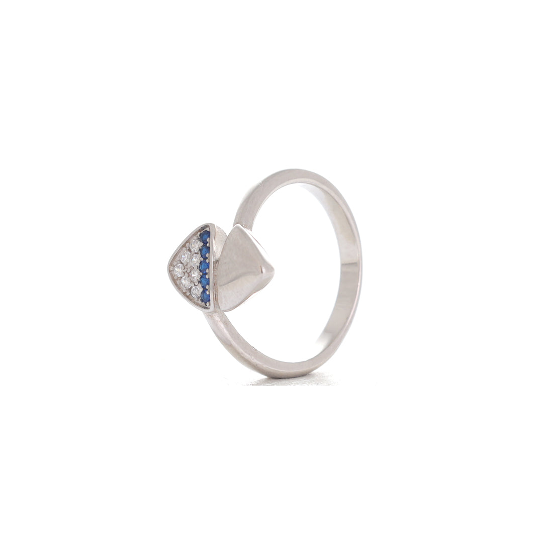Oceanic Blue Silver Ring