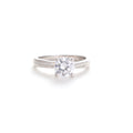Charm Solitaire Silver Ring