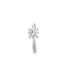 Charm Solitaire Silver Ring